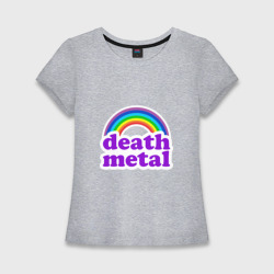 Женская футболка хлопок Slim Death metal