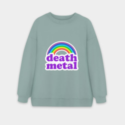 Женский свитшот oversize без начеса хлопок Death metal