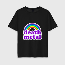 Женская футболка хлопок Oversize Death metal