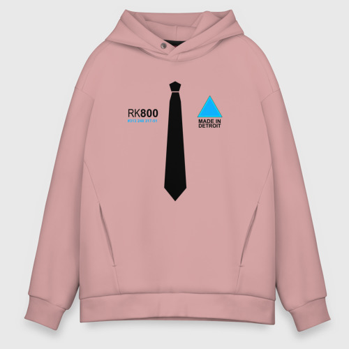 Мужское худи Oversize хлопок RK 800 Connor, цвет пыльно-розовый