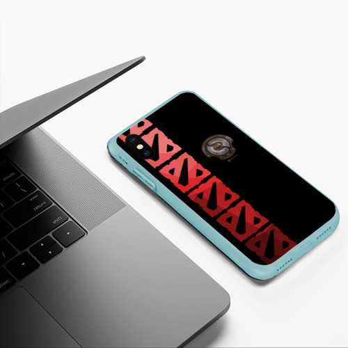 Чехол для iPhone XS Max матовый The International league, цвет мятный - фото 5