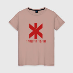 Женская футболка хлопок Trauma team Cyberpunk 2077