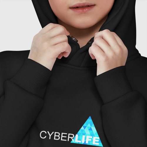 Детское худи Oversize хлопок Detroit: Become Human, цвет черный - фото 7