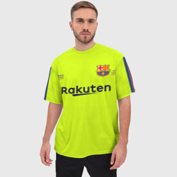 Мужская футболка oversize 3D Messi away 18-19 - фото 2