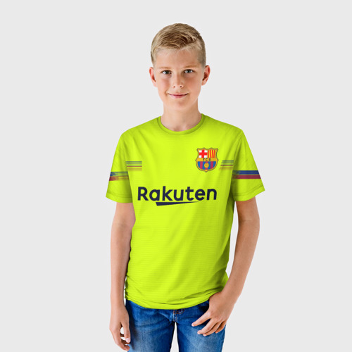 Детская футболка 3D Messi away 18-19, цвет 3D печать - фото 3