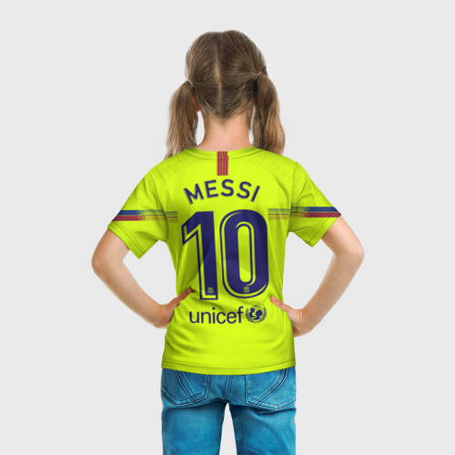 Детская футболка 3D Messi away 18-19, цвет 3D печать - фото 6