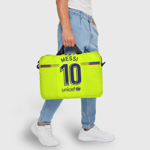 Сумка для ноутбука 3D Messi away 18-19, цвет 3D печать - фото 6