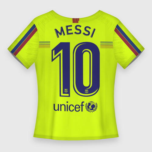 Женская футболка 3D Slim Messi away 18-19, цвет 3D печать - фото 2