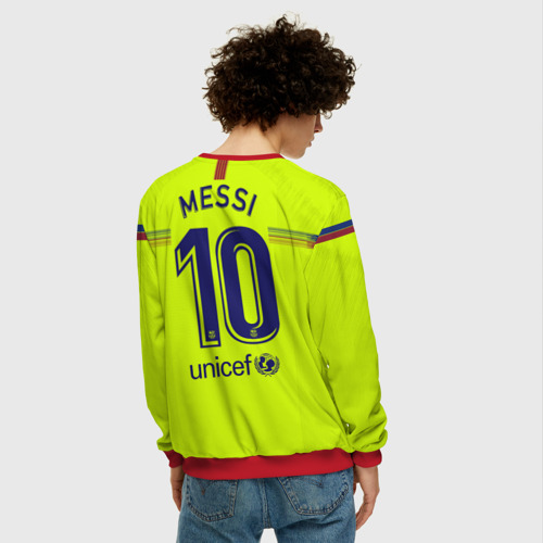 Мужской свитшот 3D Messi away 18-19, цвет красный - фото 4