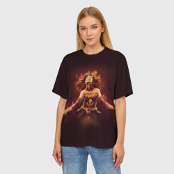 Женская футболка oversize 3D Dota 2 Lina - фото 2