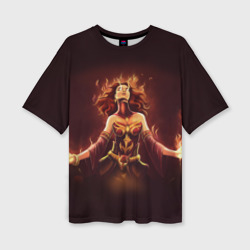 Женская футболка oversize 3D Dota 2 Lina