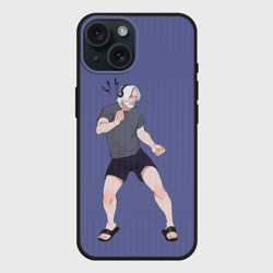 Чехол силиконовый для Apple iPhone 15 матовый Хэнк танцует