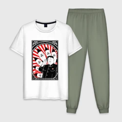 Мужская пижама с белой футболкой хлопок Ким чен ын - Goodbye America!