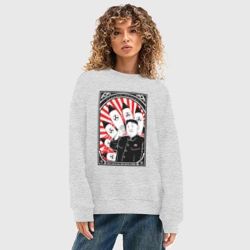 Женский свитшот oversize без начеса хлопок Ким чен ын - Goodbye America! - фото 2