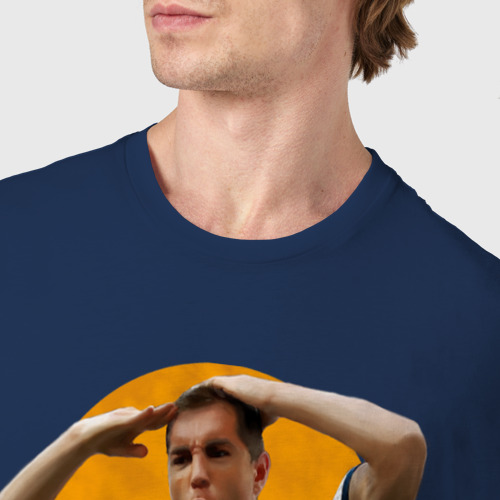 Мужская футболка хлопок Дзюба, цвет темно-синий - фото 6