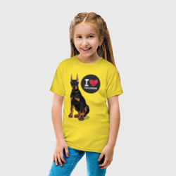 Детская футболка хлопок Я люблю Добермана - фото 2