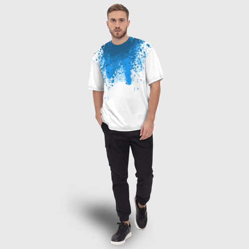 Мужская футболка oversize 3D Кровь андроида, цвет 3D печать - фото 5