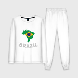 Женская пижама с лонгсливом хлопок Бразилия