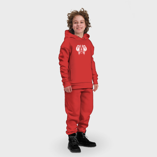 Детский костюм хлопок Oversize Street WorkOut, цвет красный - фото 3