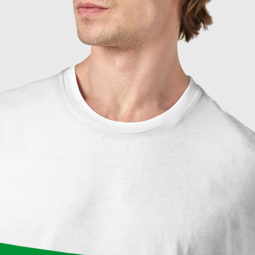Мужская футболка хлопок Футбол - Бразилия, цвет белый - фото 6