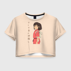 Женская футболка Crop-top 3D Девочка Тихиро