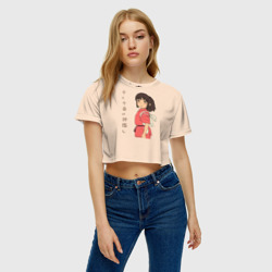 Женская футболка Crop-top 3D Девочка Тихиро - фото 2