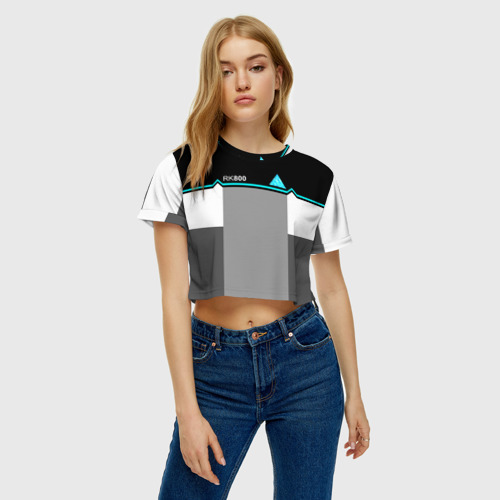 Женская футболка Crop-top 3D Detroit: Become Human, цвет 3D печать - фото 3