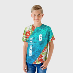 Детская футболка 3D R6S sunsplash premium pack Rainbow Six Siege summer тропики - фото 2