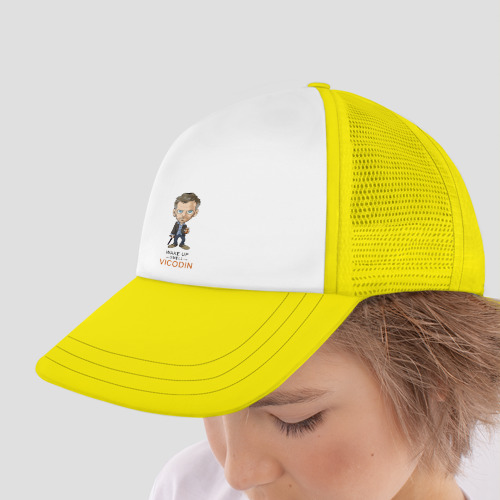 Детская кепка тракер Доктор Хаус, цвет желтый - фото 4