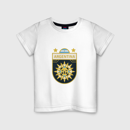 Детская футболка хлопок Аргентина, цвет белый
