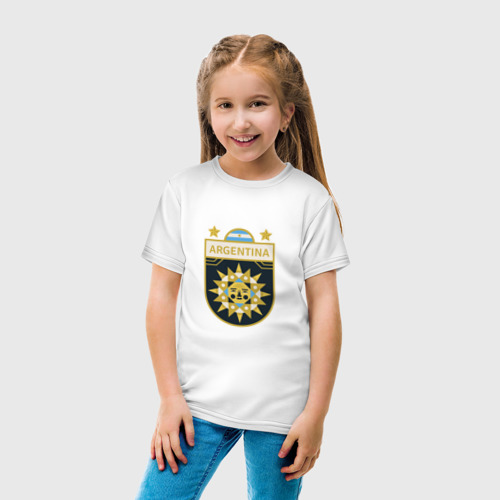 Детская футболка хлопок Аргентина, цвет белый - фото 5