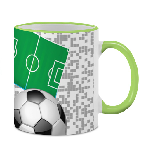 Кружка с полной запечаткой Русский футбол, цвет Кант светло-зеленый