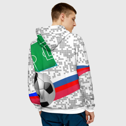 Мужская толстовка 3D Русский футбол, цвет белый - фото 4