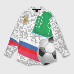 Мужская рубашка oversize 3D Русский футбол