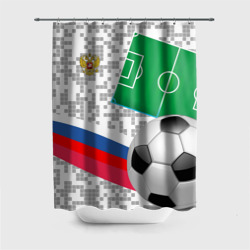 Штора 3D для ванной Русский футбол