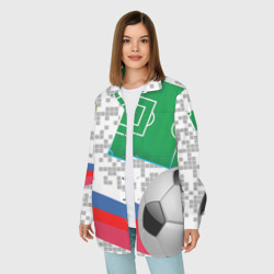 Женская рубашка oversize 3D Русский футбол - фото 2