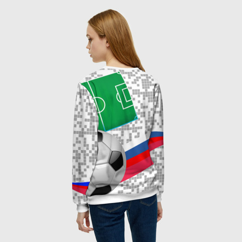 Женский свитшот 3D Русский футбол, цвет 3D печать - фото 4