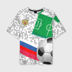 Женская футболка oversize 3D Русский футбол