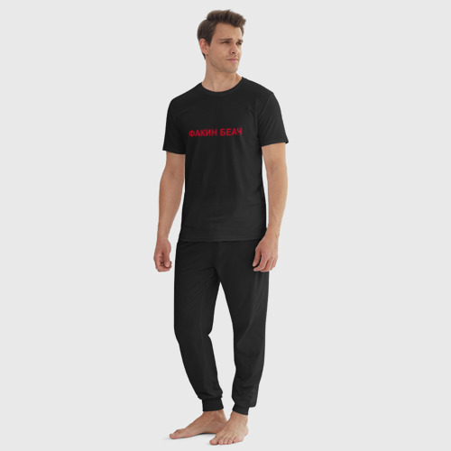 Мужская пижама хлопок Факин Беач PewDiePie, цвет черный - фото 5