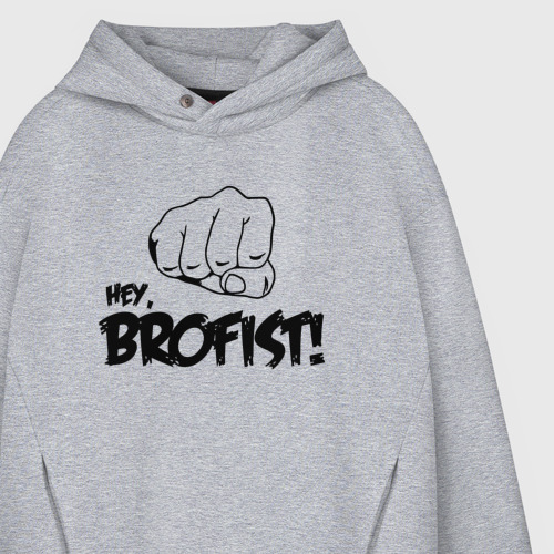 Мужское худи Oversize хлопок Brofist PewDiePie, цвет меланж - фото 4