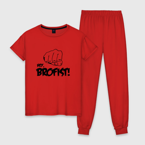 Женская пижама хлопок Brofist PewDiePie, цвет красный