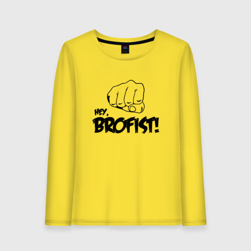 Женский лонгслив хлопок Brofist PewDiePie, цвет желтый