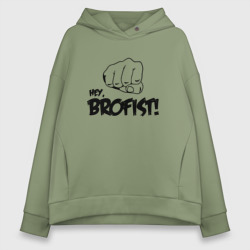 Женское худи Oversize хлопок Brofist PewDiePie