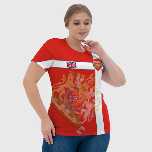 Женская футболка 3D ARSENAL., цвет 3D печать - фото 6