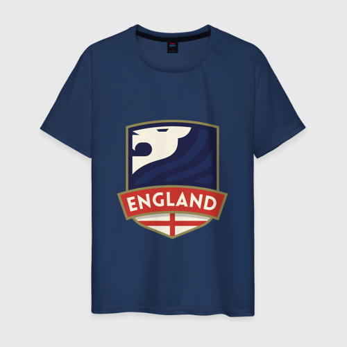 Мужская футболка хлопок Англия, цвет темно-синий