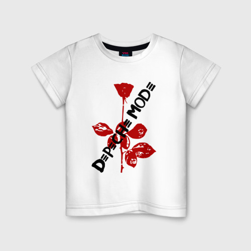 Детская футболка хлопок с принтом Depeche Mode, вид спереди #2