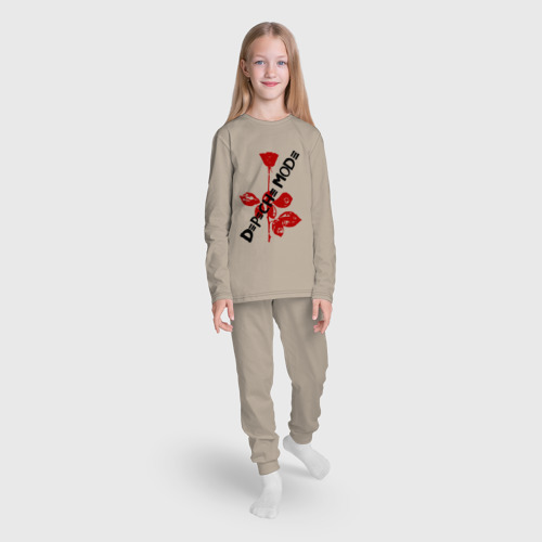 Детская пижама с лонгсливом хлопок Depeche Mode, цвет миндальный - фото 5