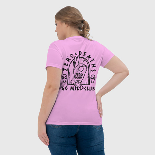 Женская футболка 3D Zero Death Pink, цвет 3D печать - фото 7