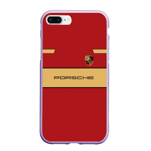 Чехол для iPhone 7Plus/8 Plus матовый Porsche, цвет светло-сиреневый