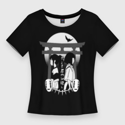 Женская футболка 3D Slim Хаку и Тихиро, спина к спине